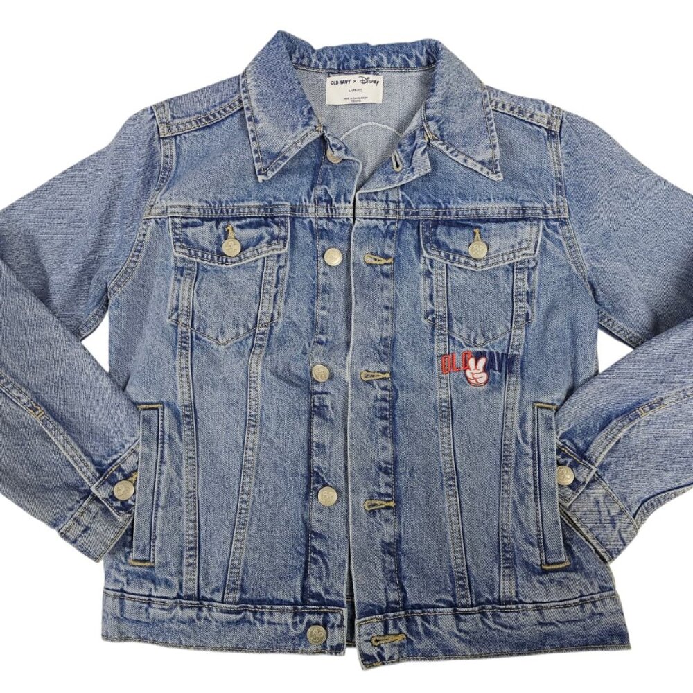 Old Navy x Disney© Mickey Mouse Gender-Neutral Logo-Graphic Jean Trucker Jacket